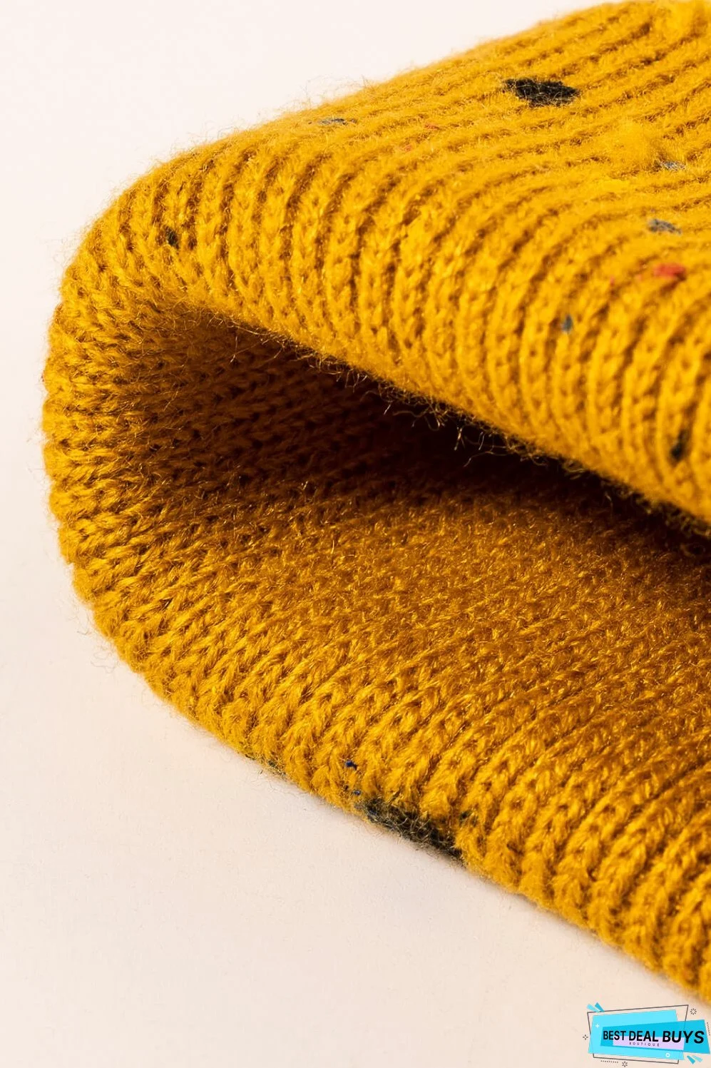 Confetti Rib-Knit Cuff Beanie