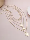 Retro Portrait Embossed Multilayer Necklace