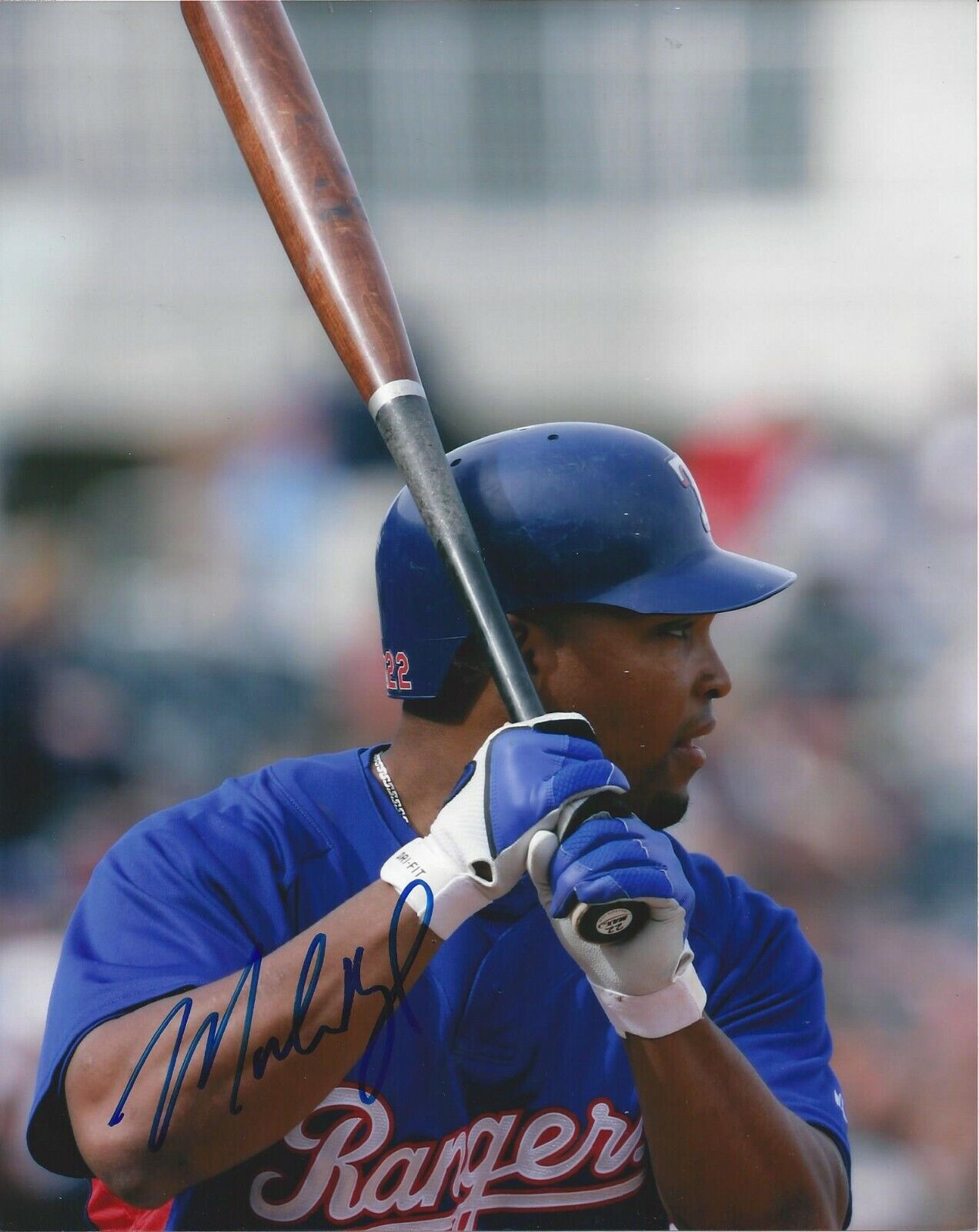 Marlon Bryd Autographed 8x10 Texas Rangers#S798