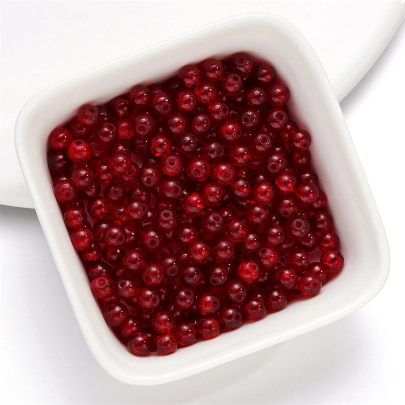 50 PCS/Package Diameter 10mm Diameter 4mm Diameter 8mm Glass Solid Color Jewelry Accessories