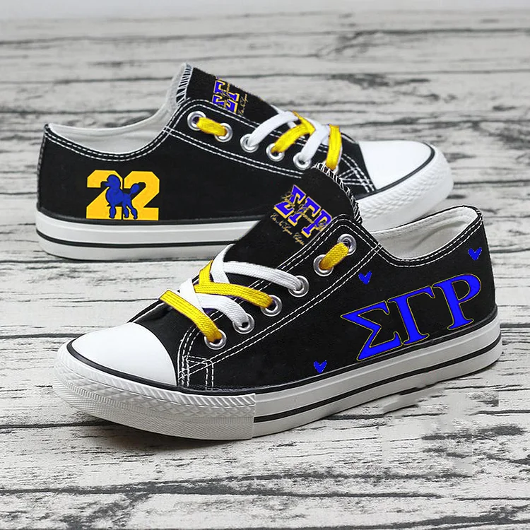 Fashion printed low-top canvas shoes