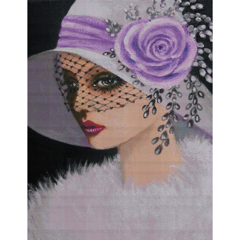 

Elegant Lady - 11CT Stamped Cross Stitch - 40*50CM, 501 Original