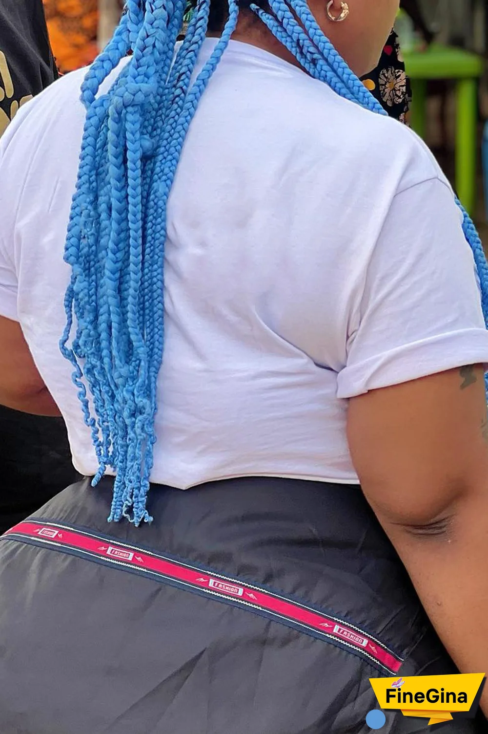 Black Street Print Patchwork O Neck Plus Size Tops