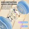 Light-Up Wireless BT Headphones Rechargeable Kawaii Wireless BT5.3 Headset Gradient Color HiFi Stereo Gaming Earphones for Home Office School Outdoor Travel