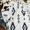 Gioiacombo&trade; T-shirt con stampa etnica scollo a V