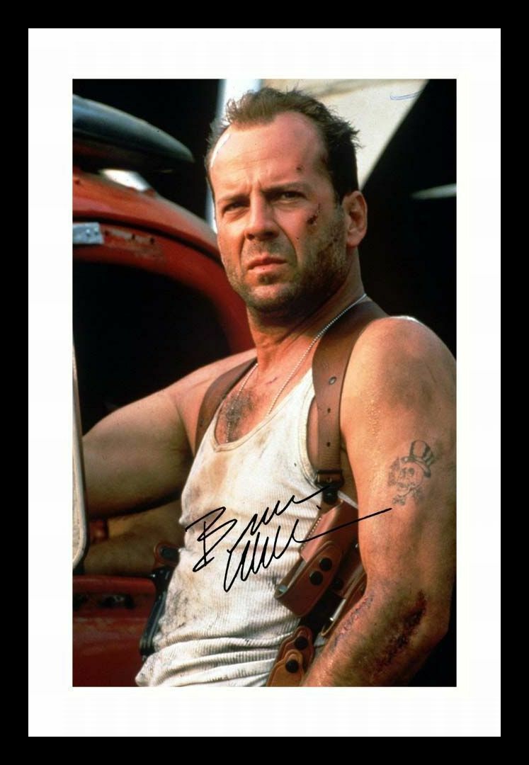 Bruce Willis - Die Hard Autograph Signed & Framed Photo Poster painting 1