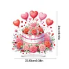 (US Only)2D Flat DIY Flower Cake Desktop Diamond Art Kits Bedroom Table Decoration
