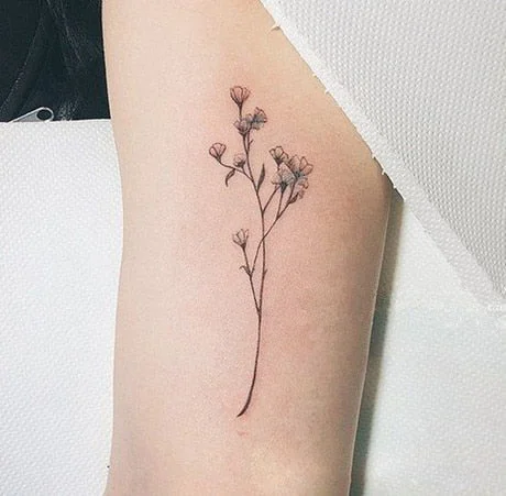 Waterproof Temporary Tattoo Sticker sexy baby's breath flower tatto small birds gun feather Water Transfer fake flash tatoo