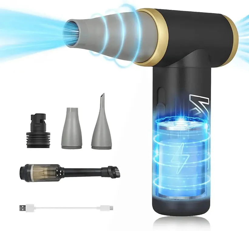 KiCA Jet Fan 2 Combo | Electric Air Duster & Vacuum Kit