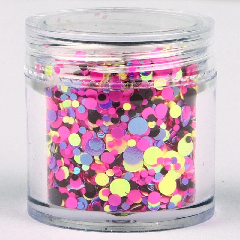 10ML Canned Nail Art Mixed Mini Round Sequins DIY Manicure Supplies Tools Colorful Dots Paillettes Nail Art Decoration Design