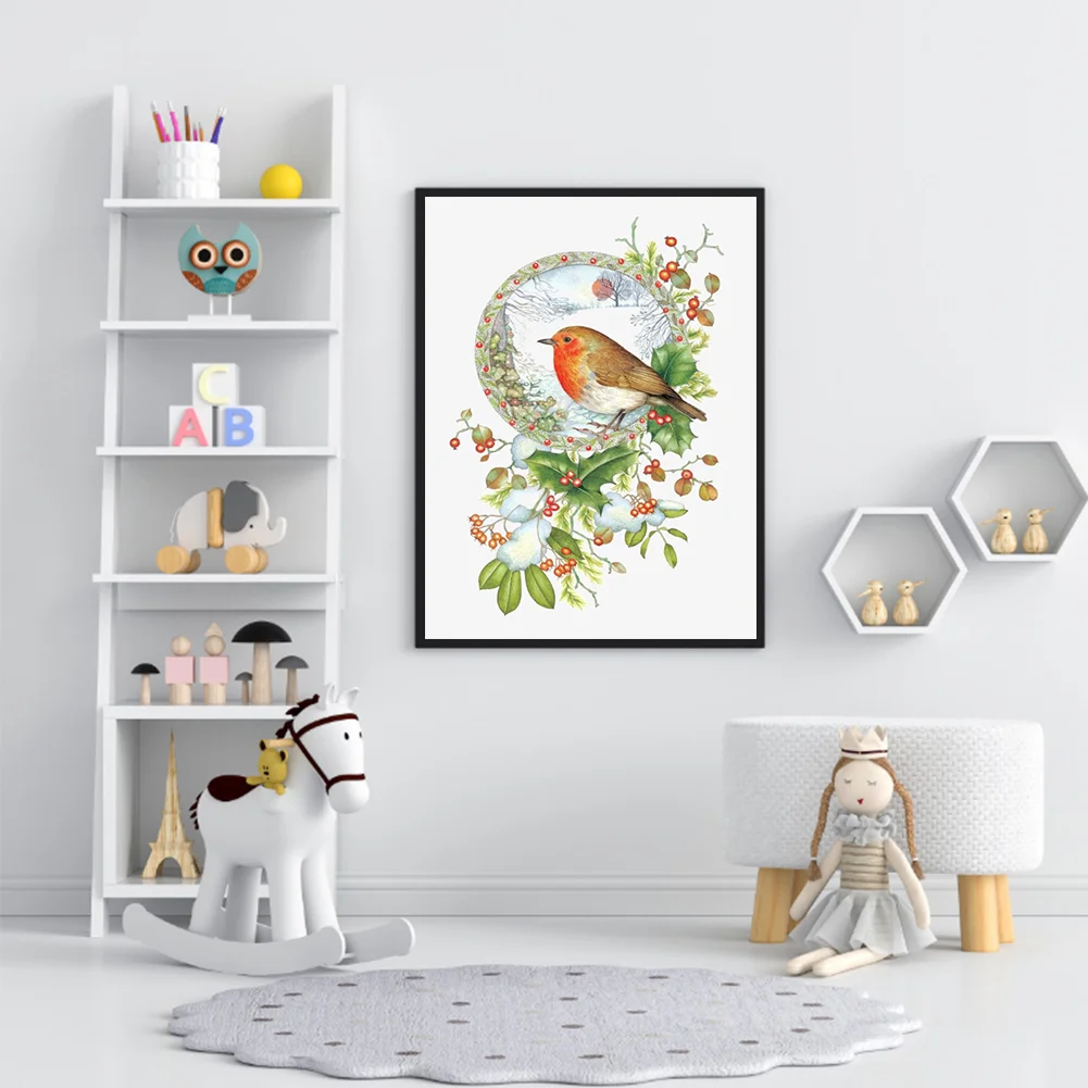 Full Square Diamond Painting 20*30cm - Flowers And Birds