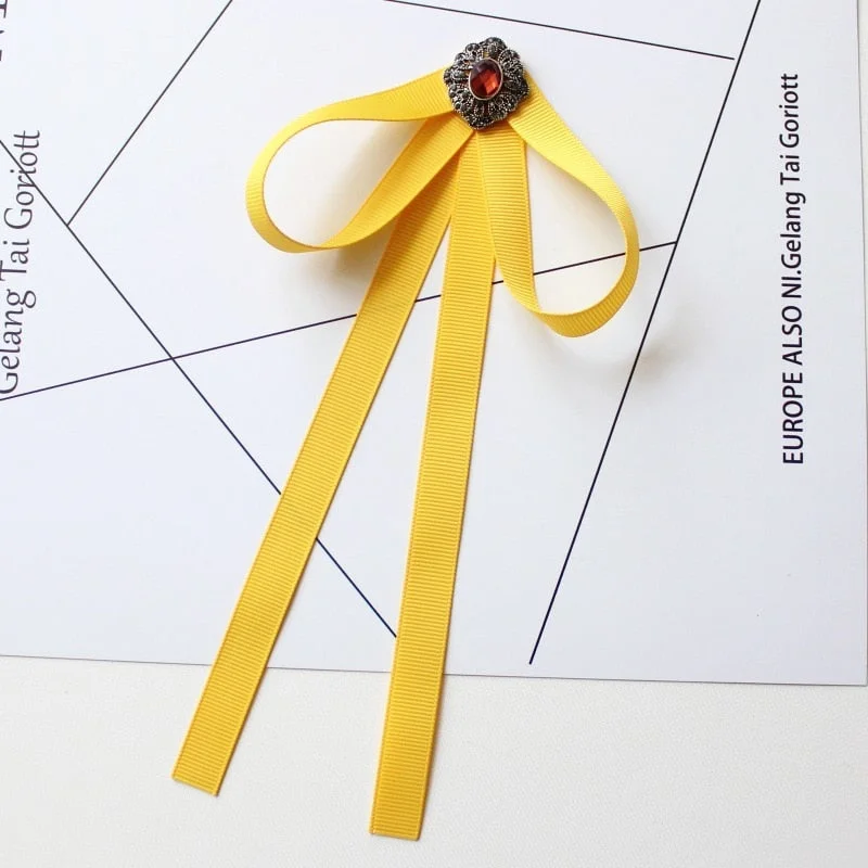 Hand-made Bow Tie Ladies Unisex Banking Stewardess Student Performs Career Korean White Shirt Black Bowtie Classic Trendy Gifts