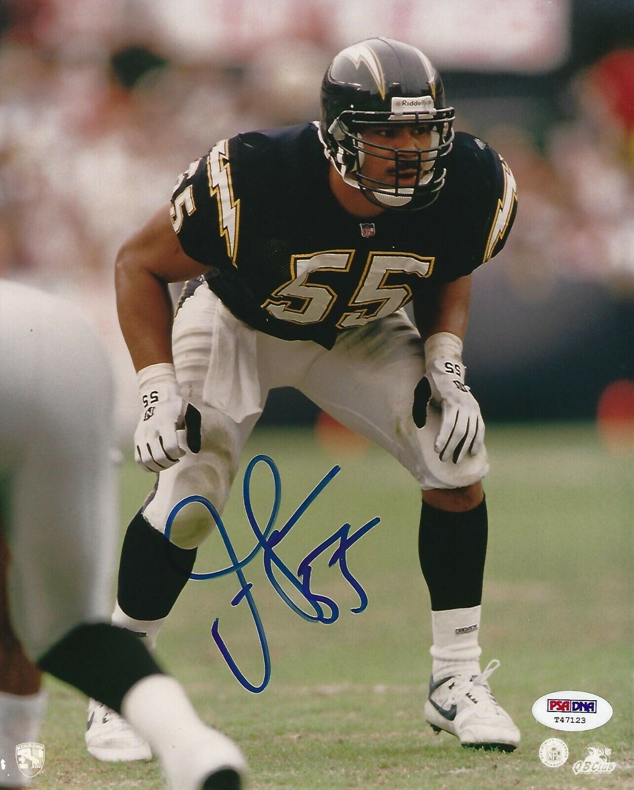 Junior JR Seau Signed Chargers 8x10 Photo Poster painting PSA/DNA COA Auto'd Football Autograph