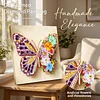 Pre-Framed 3D Rhinestones Butterfly With Artificial Flower Diamond Painting DIY Craft Kit 