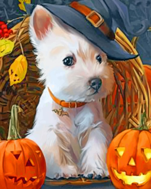 

Halloween Dog – Paint By Numbers - 40*50CM, 501 Original