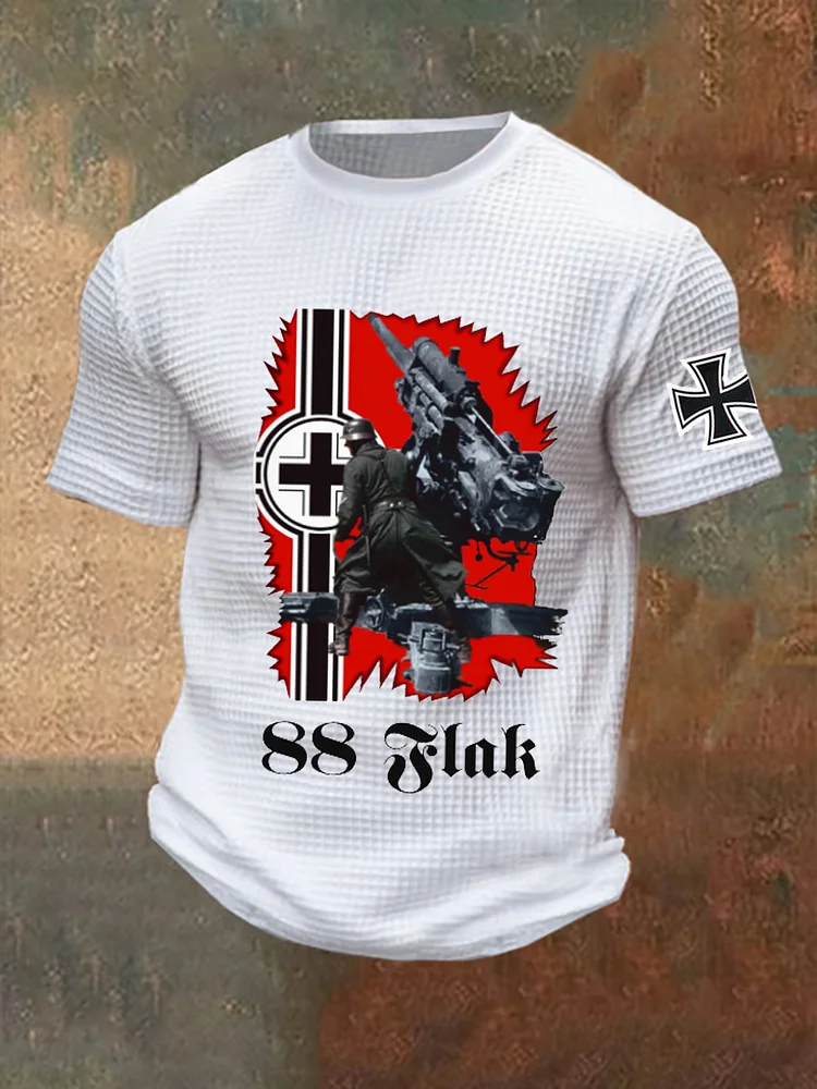 Flak bedrucktes Kurzarm-T-Shirt für Männer