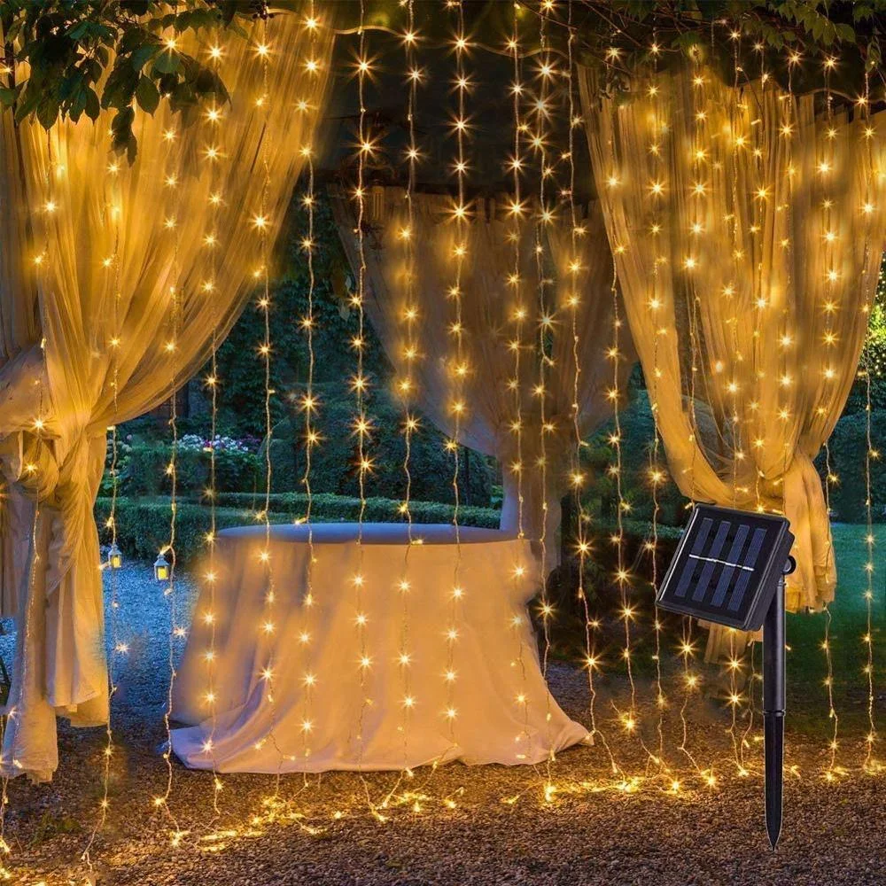 Solar Lamp LED String Lights Outdoor 8 Modes