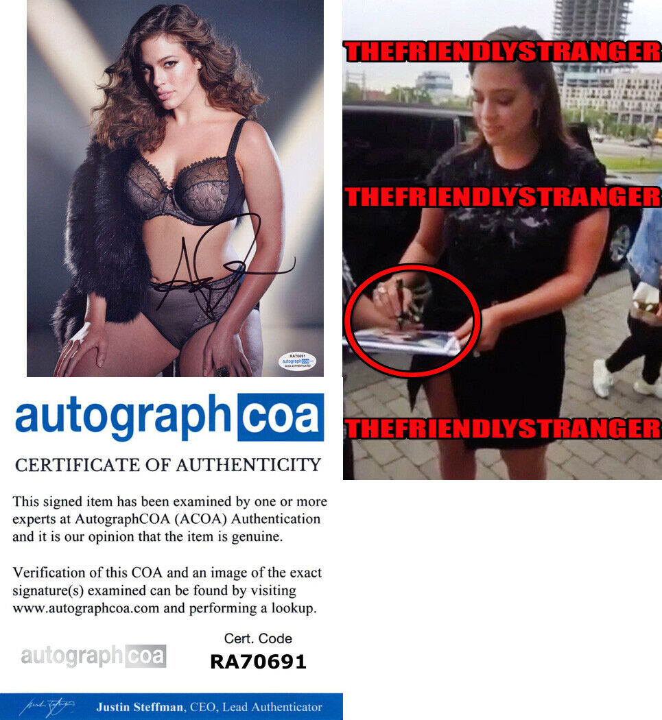 ASHLEY GRAHAM signed 8X10 Photo Poster painting - EXACT PROOF Sports Illustrated Model ACOA COA