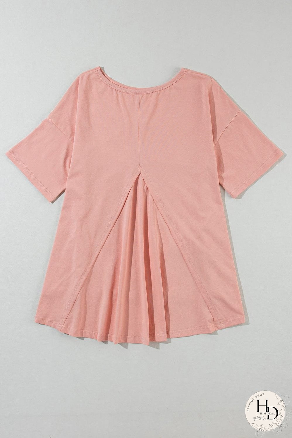 Apricot Pink Star Patch Graphic Tee with Studded Detail