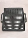 29CM Cast Iron Grill Net Double-Sided Square Baking Tray Hollow Out Grill Pan