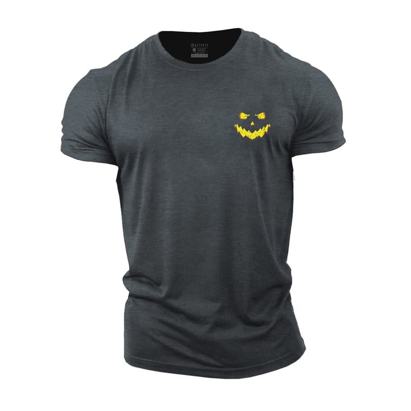 Cotton Evil Smiley Face T-shirts tacday