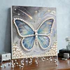 DIY Pearl Painting Butterfly for Home Decor with Frame(30x30cm)