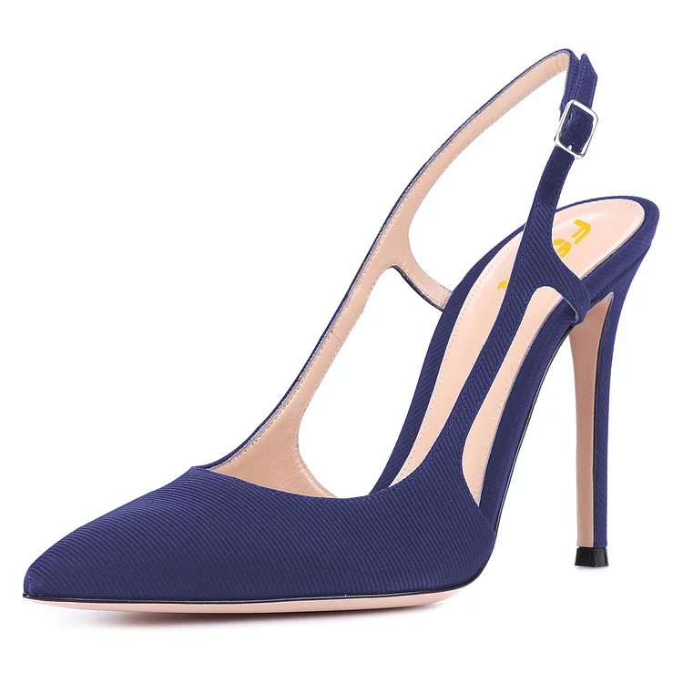 Buy Navy Blue Heeled Shoes for Women by CERIZ Online | Ajio.com