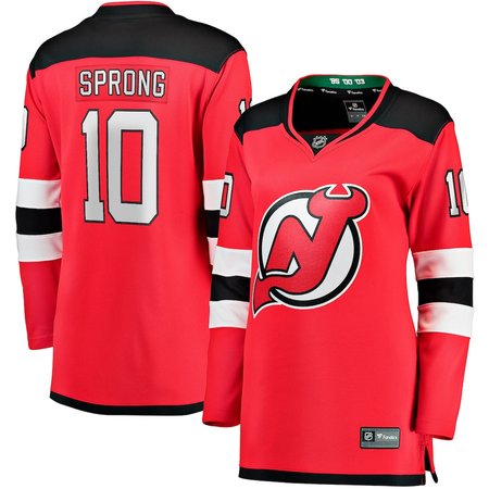 Women's New Jersey Devils #10 Daniel Sprong  Red Home Player Jersey
