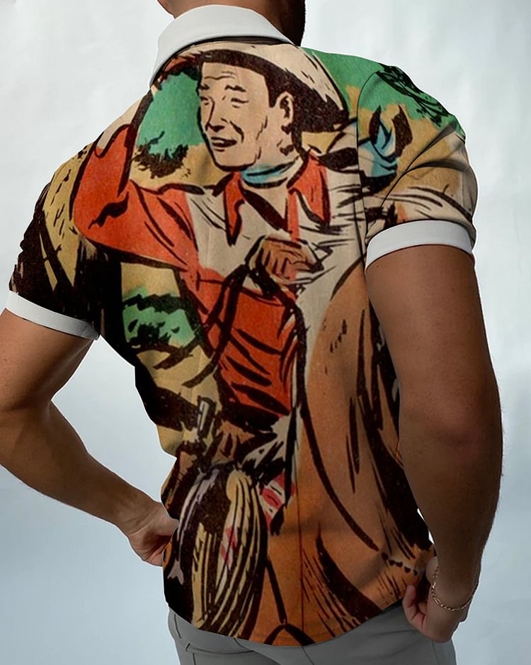 fashion star print shirt 447f