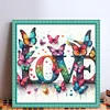 Love Butterfly-11CT Stamped Cross Stitch 40*40cm/15.75*15.75in tapestrymarket