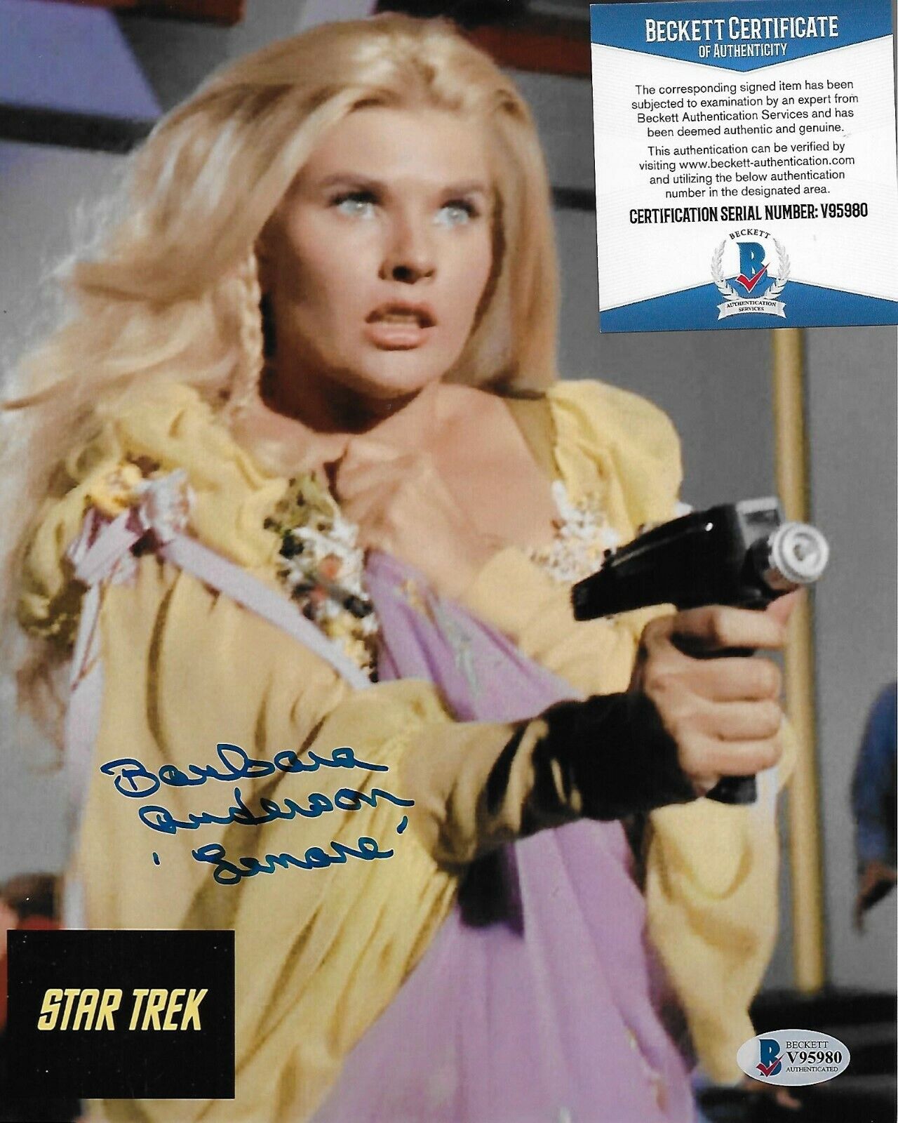 Barbara Anderson Star Trek TOS Original Autographed 8x10 Photo Poster painting w/Beckett COA #9