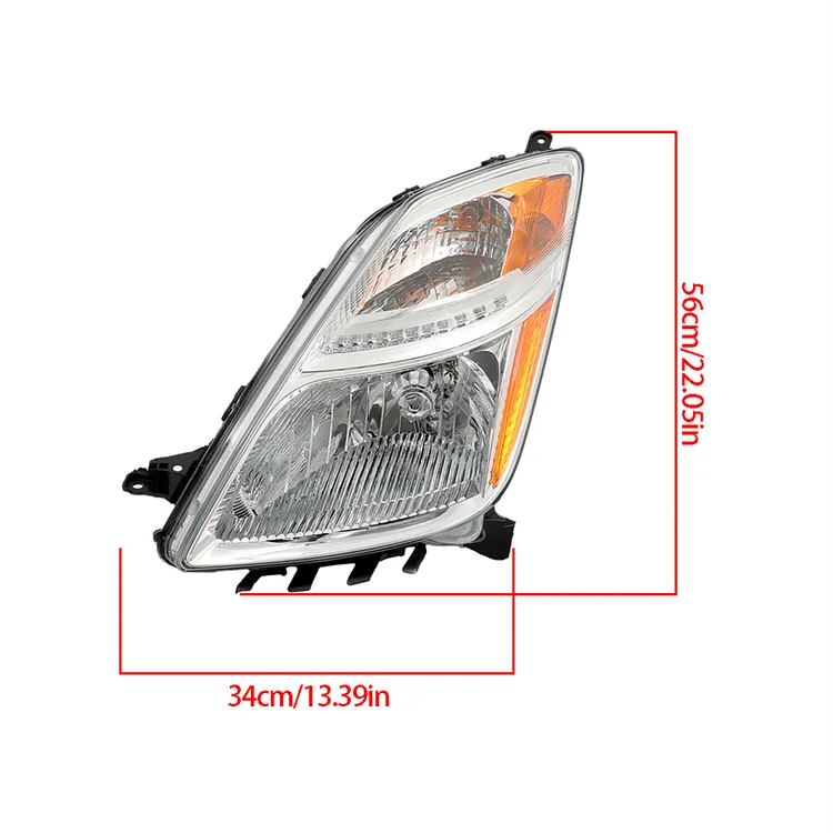 SEBLAFF Headlight Assembly Left and Passenger Side Replacement for 2006-2009 Prius Headlamp TO2519110, TO2518110