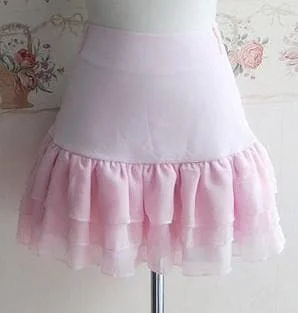 3 Colors Lolita Princess Elegent Knotbow Chiffon Skirt SP141282