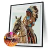 (5 Sizes) Indians Horse -Full Square Diamond Painting