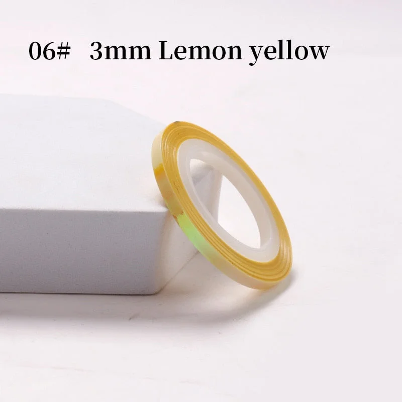 Nude Color Silver Nail Striping Tape Line 1mm 2mm 3mm Sticker Pink Yellow Shiny Stickers DIY Decors Tool Nail Art Decoration-Nail Inspo