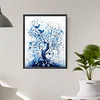Diamond Painting -DIY Round Drill Blue Flower Tree(40x50cm)