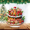 uk.everydayedeals DIY Acrylic Diamond Painting Desktop Tabletop Ornament - Xmas Gingerbread Man Cake