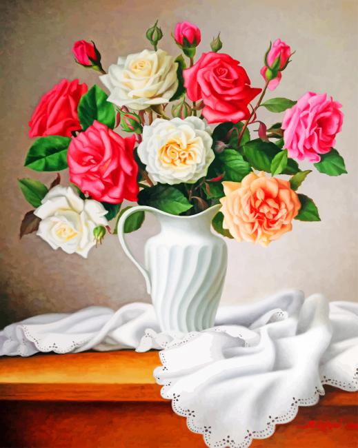 

Roses Vase – Paint By Numbers - 40*50CM, 501 Original