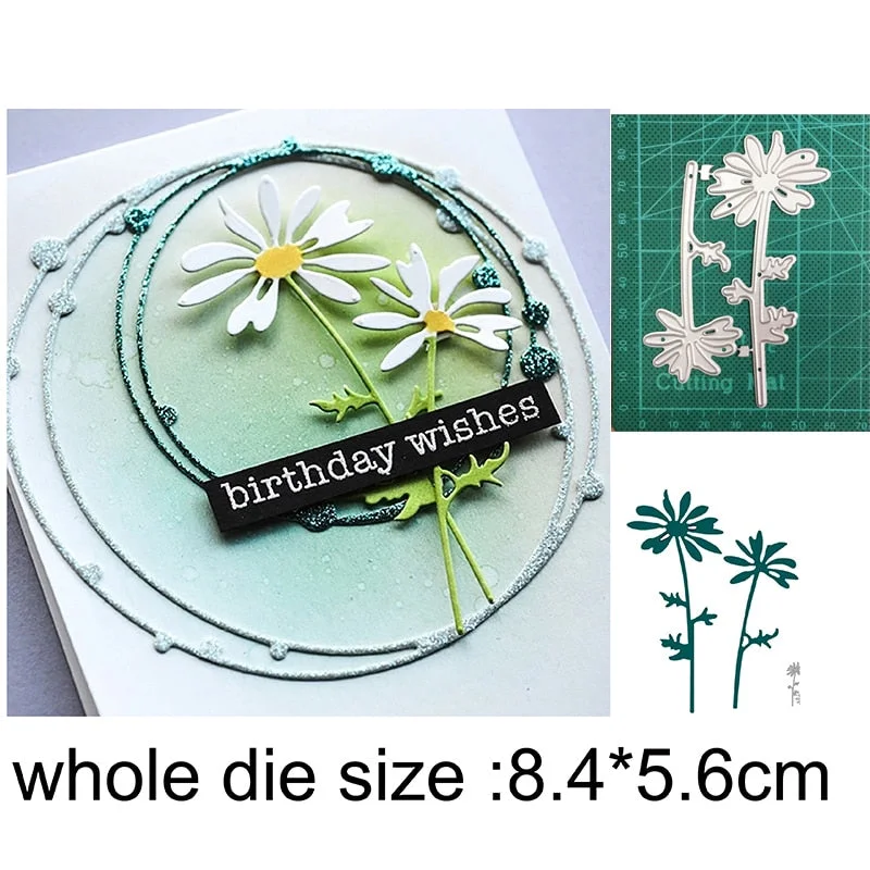 Craft Metal Cutting Dies Cut Die Mold Wildflower Flower Leaf Decoration Scrapbooking Dies Knife Mould Blade Punch Stencils Dies