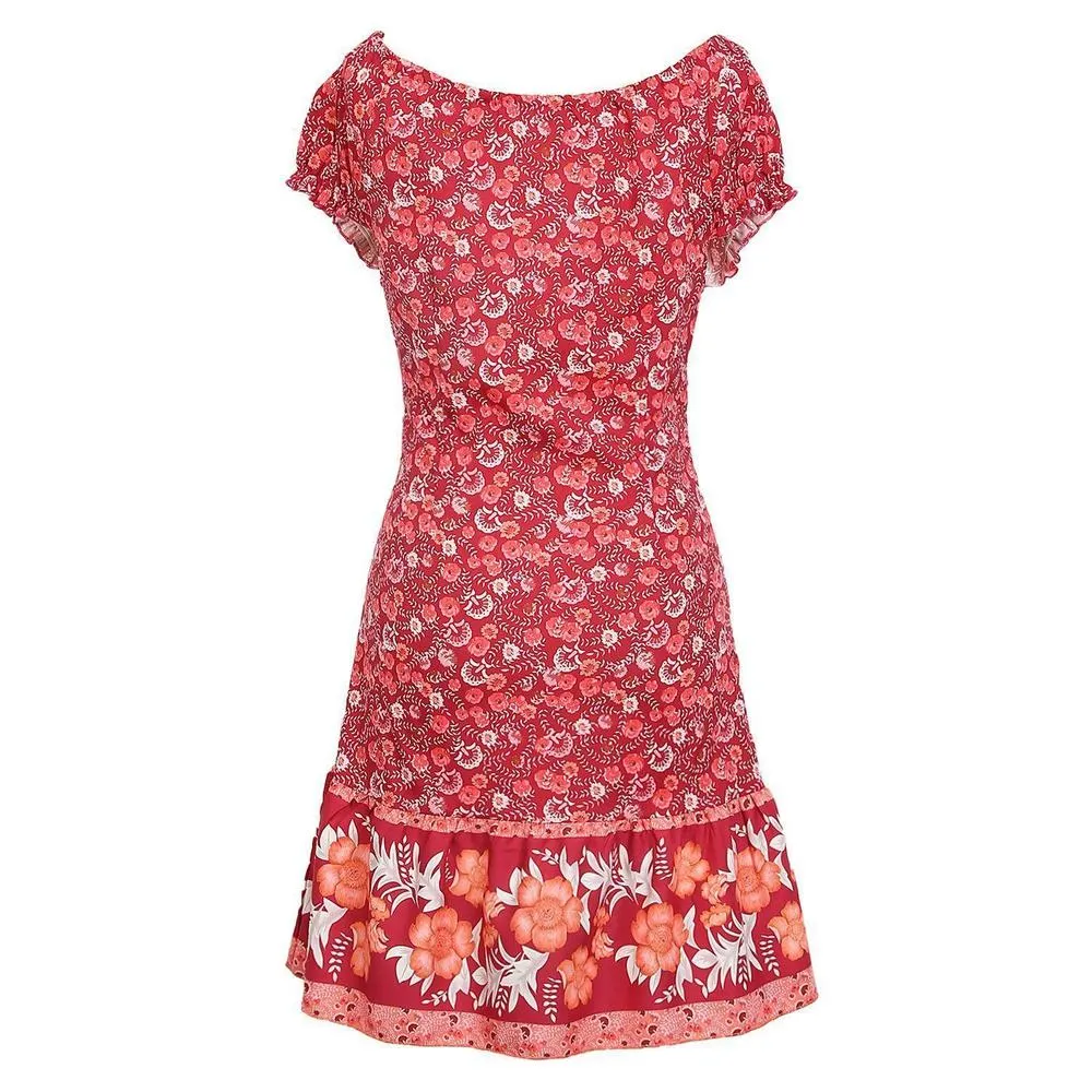 Slim-Fit Short Sleeve V-Neck Mini Dress--vocosishoes