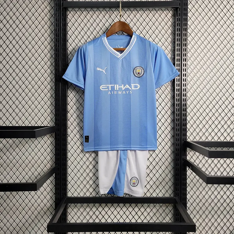 2023/2024 Kids Size Manchester City Home Football Shirt 1:1 Thai Quality