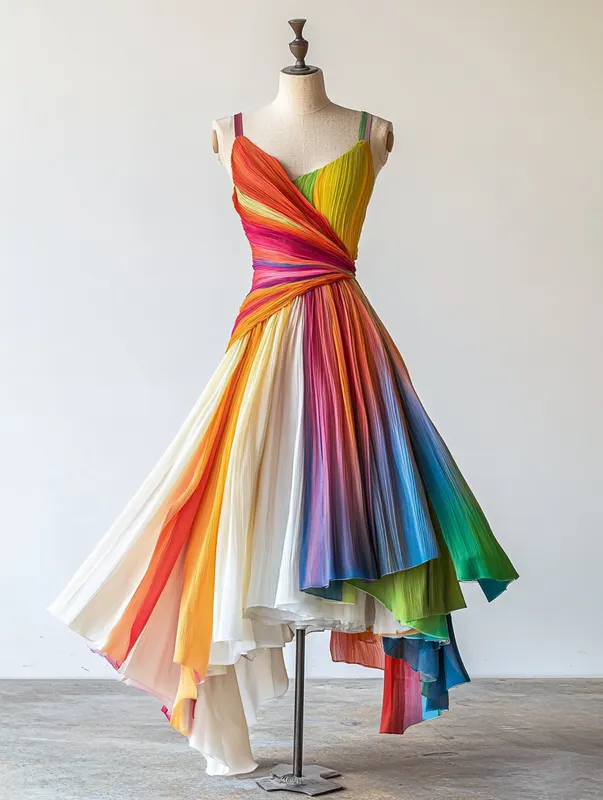 Irregular dress for vacation or daily wear d02c
