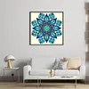 Blue Mandala Pattern-11CT Stamped Cross Stitch 40*40cm/15.75*15.75in tapestrymarket