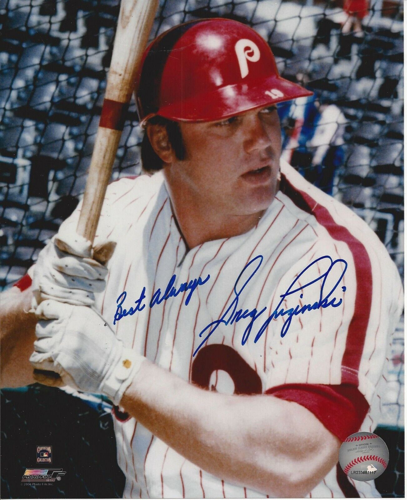 Greg Luzinski Autographed 8x10 Philadelphia Phillies#S1073