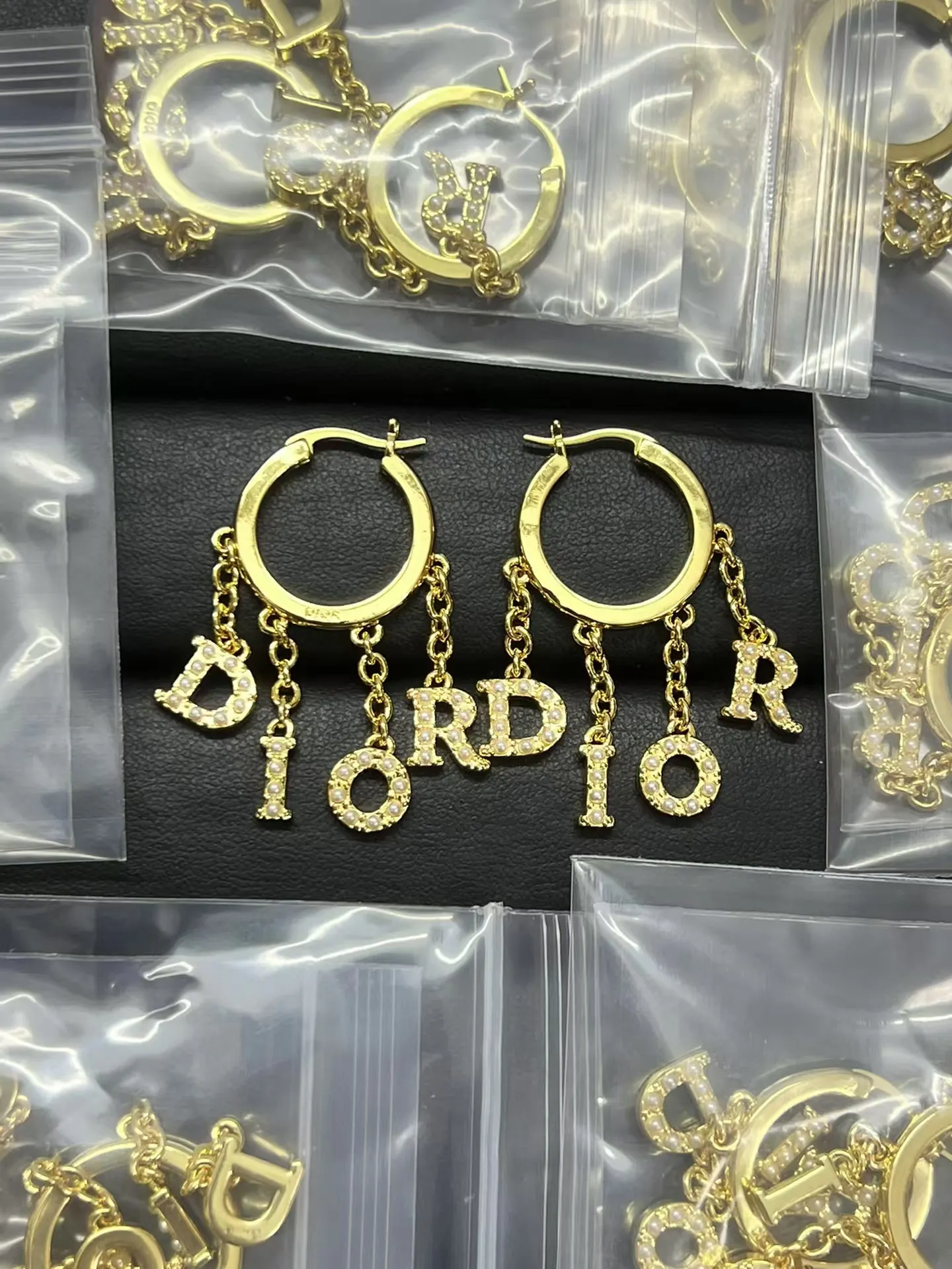 Dior Letter Tassel Earrings