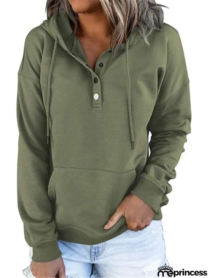 Women's Fashion V Neck Hoodies With Pockets