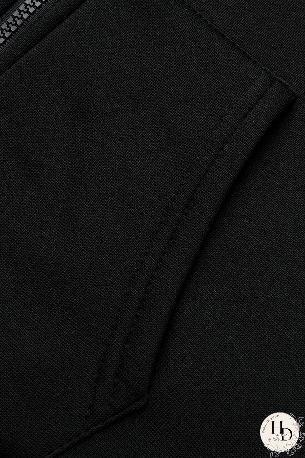 Army Green Casual Patchwork Zipper Hooded Collar Long Sleeve Two Pieces