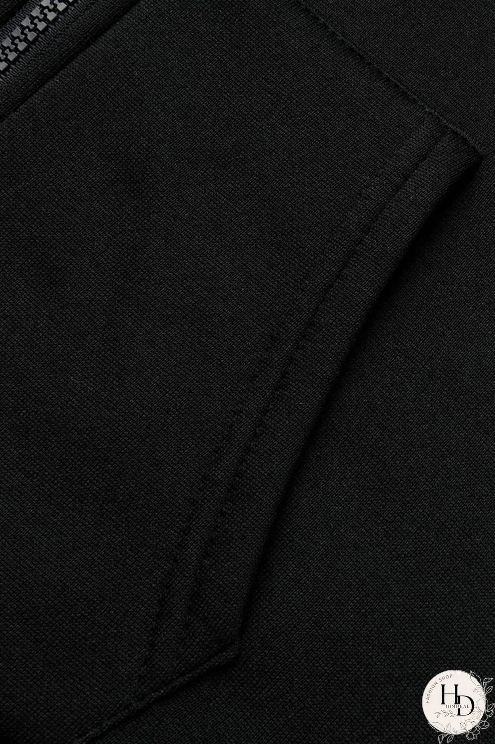 Army Green Casual Patchwork Zipper Hooded Collar Long Sleeve Two Pieces