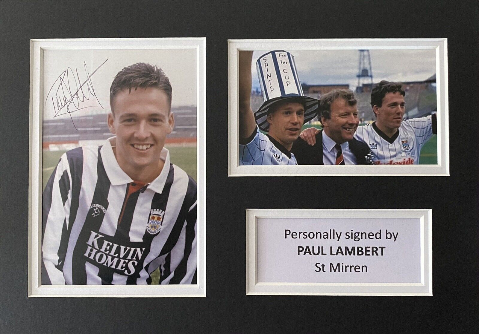 Paul Lambert Genuine Signed St Mirren Photo Poster painting In A4 Mount Display