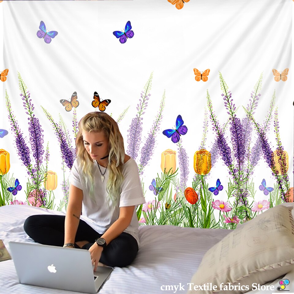 

Wall Tapestry - Butterfly Wildflower-150*130cm, 501 Original